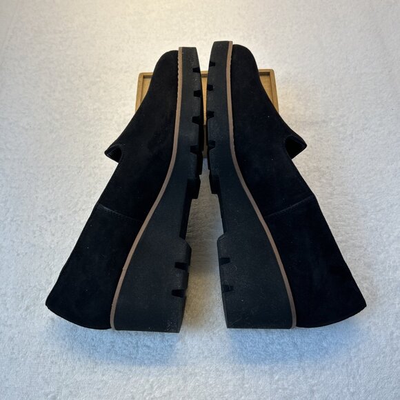 Vionic Willa Black Suede Loafers Black Soles 2" Platform SZ 8 Wide New w/ BOX - Picture 3 of 8